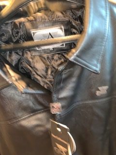 Armani Black Long Leather Coat