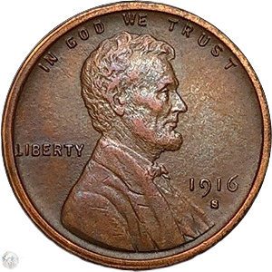 1916 S Wheat Penny